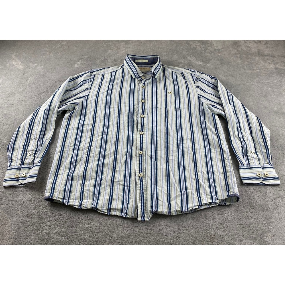 Tommy Bahama Mens XL Island Modern Fit Striped‎ Button Down Shirt